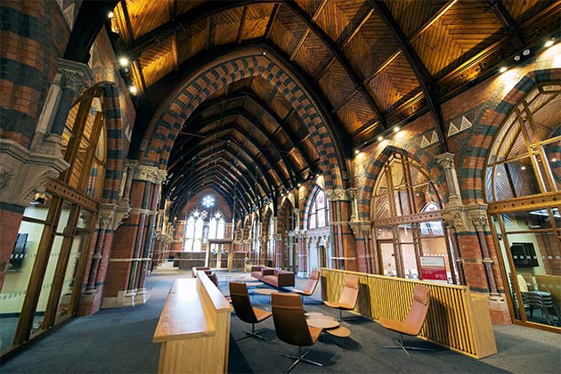Graduate school interior, first floor break area