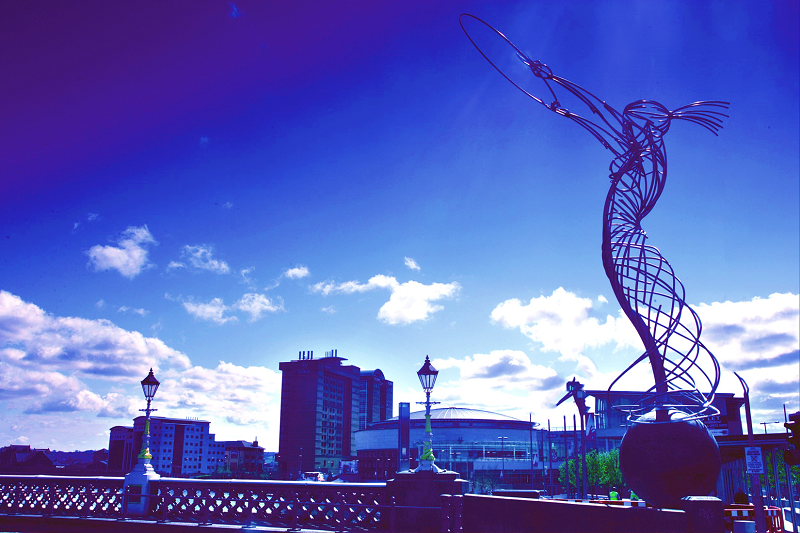 Beacon of Hope sculpture in Belfast city