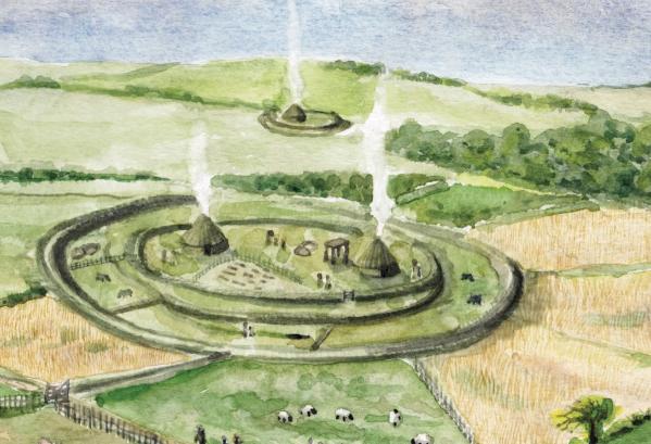 Artists impression of what the rath at Ranelagh may have looked like