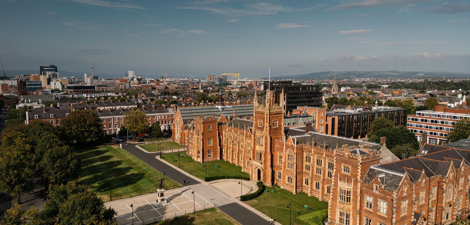 Aerial view of the Lanyon