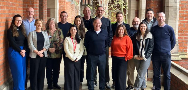 A group of researchers at Queen's University during the launch of a new project on mental health guidelines for sport